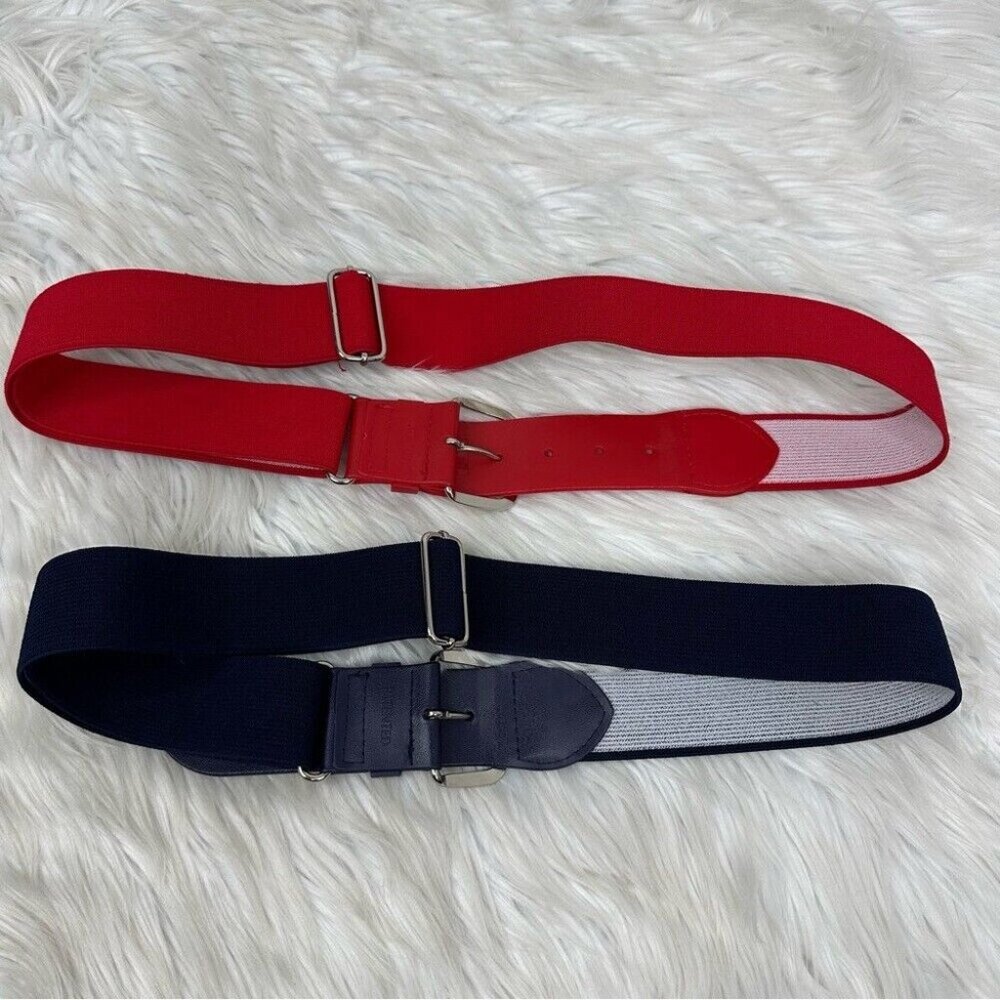 Men's All-Star Blue and Red 1570 Elastic Adjustable Belt Lot Bundle - Picture 3 of 9